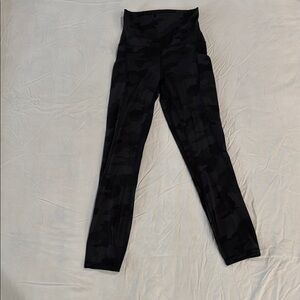 Lululemon Athletica Black Textured High-Waist Leggings
